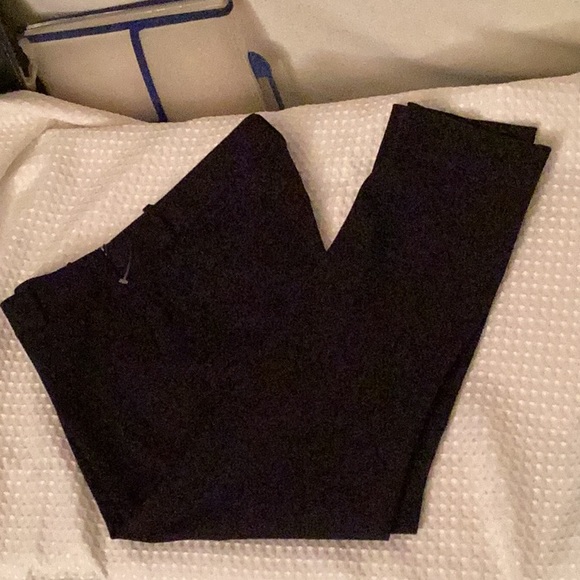 NWOT J.Crew black city fit ankle length flat front stretch pants # 8. - Picture 1 of 9